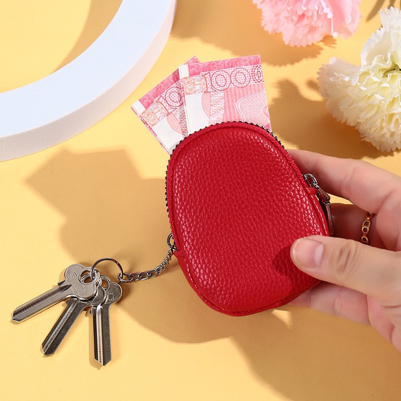 New Cross-Border Amazon Best-Selling Key Bag Mini Cute Pure Color Cosmetics Bag Logo Pattern Car Key Bag