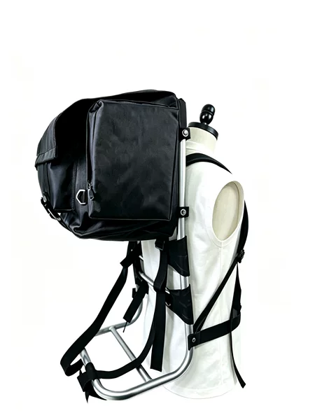 Aluminum alloy foldable heavy-duty backpack for outdoor mountaineering, camping, hiking, tactical backpacking, portable foldable carrying system