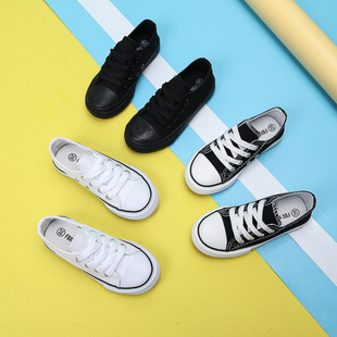 Children's Canvas Shoes 2025 Spring & Fall Korean Style Low-Top Sneakers Boys and Girls Shoes Baby White Shoes Casual Cloth Shoes