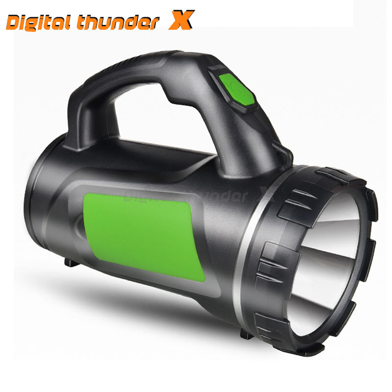 Linterna fuerte luz de carga al aire libre de alta potencia súper brillante hogar de largo alcance iluminación LED reflector portátil con luz lateral