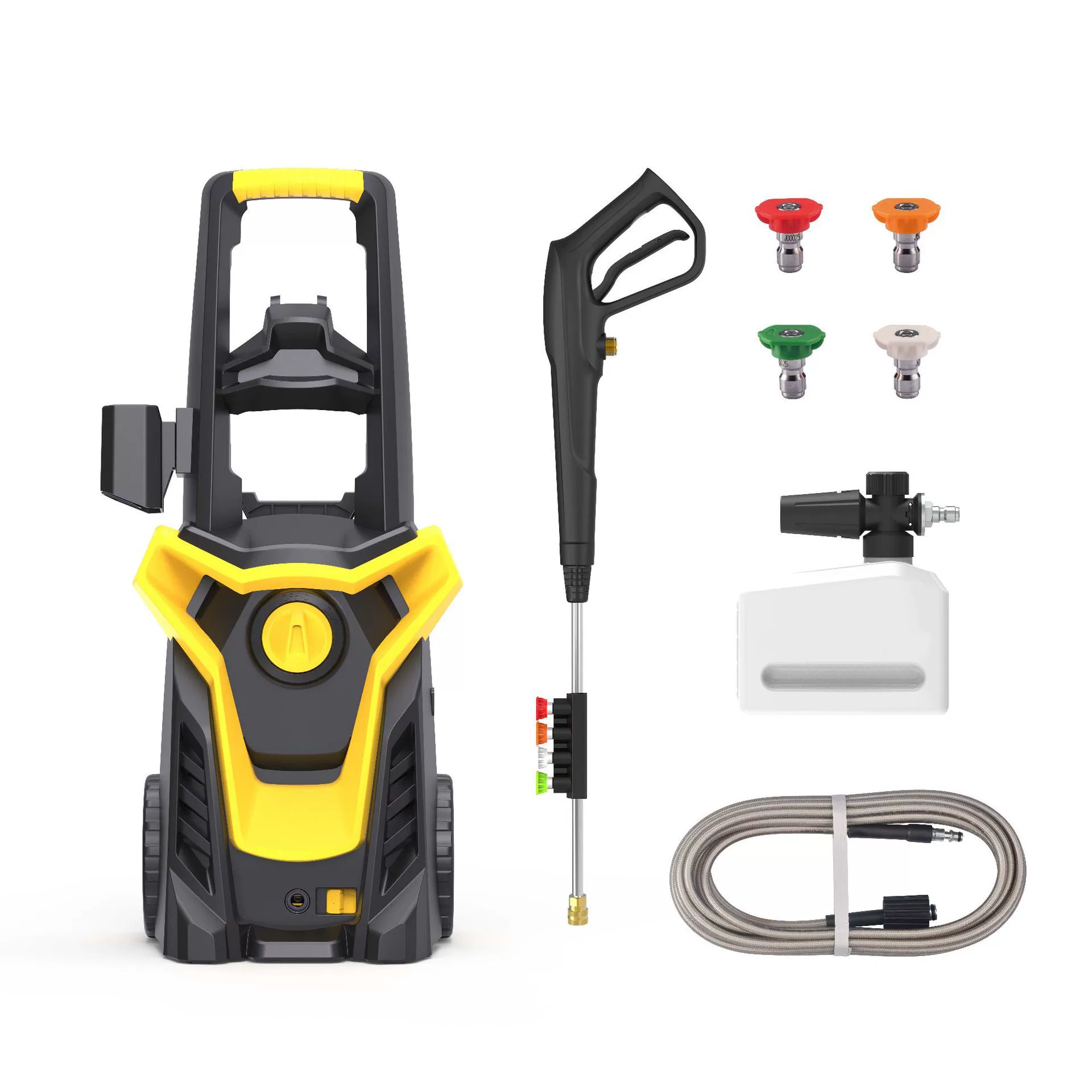 Трансграничная экспортная бытовая автомойка, портативная машина для очистки высокого давления, мощный водяной пистолет высокого давления, оптовая продажа с завода