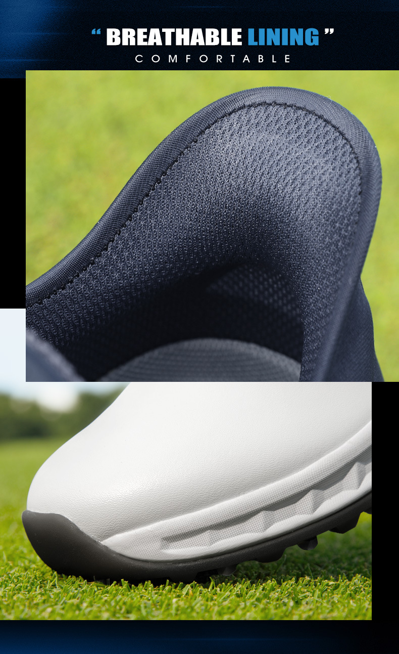 Giày golf PGM nam đế đệm lò xo chống trượt thoáng khí mùa hè — Snow Shadow Grey [phần trên chống thấm nước/lò xo đệm/chân chống trượt đã được cấp bằng sáng chế] XZ439 chi tiết 13