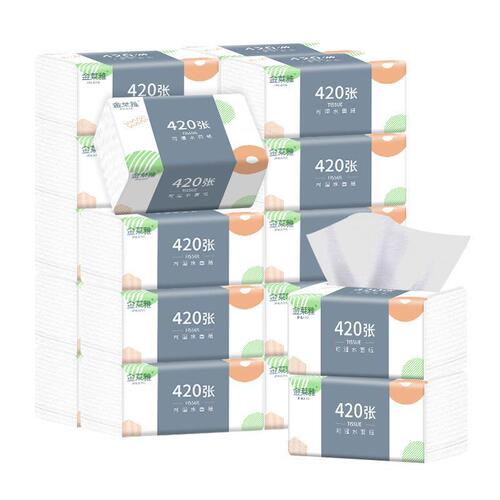 420 pieces of virgin wood pulp tissue paper wholesale affordable napkin tissue paper toilet paper one piece drop shipping