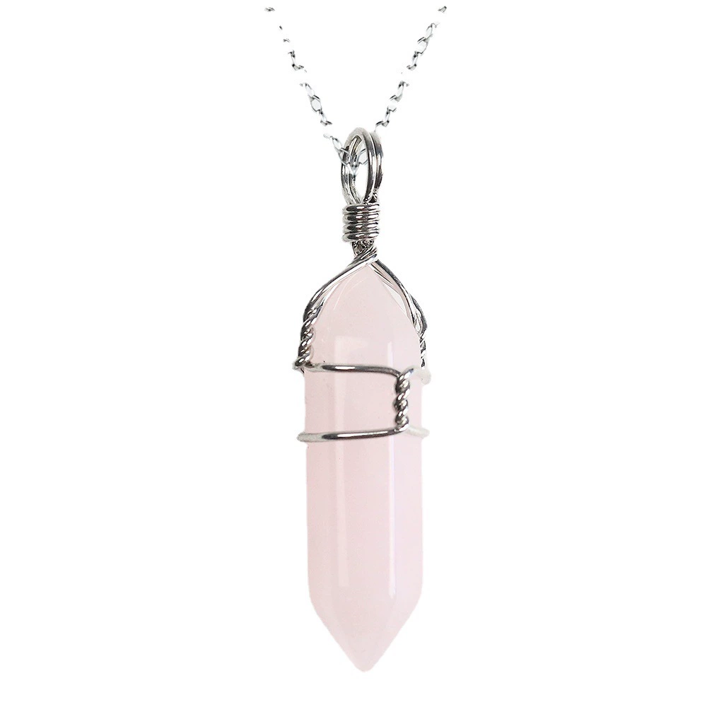 (Cross-border trading), copper hexagonal accessory, crystal pendant, necklace, ebay