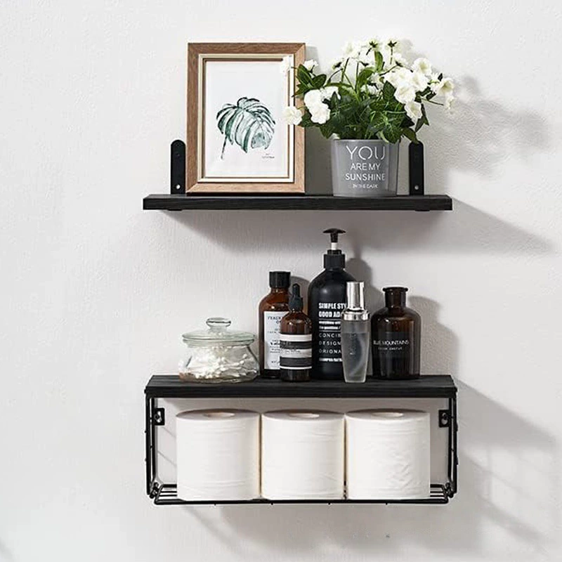 Повседневная железная настенная полка для хранения, полка для хранения в ванной комнате, стеллаж для демонстрации туалетных принадлежностей, подвесная перегородка из одного слова