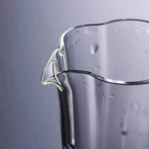 供应花瓣公道杯手工玻璃茶海鹰嘴分茶器公杯中式透明玻璃公杯