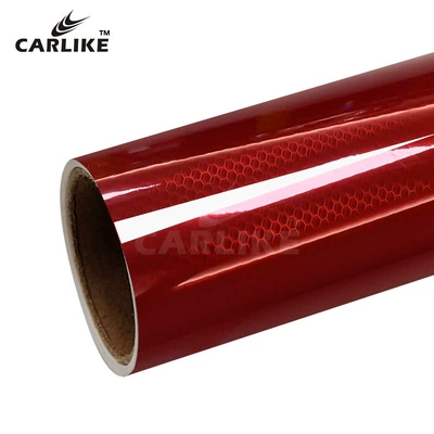 Kalek car honeycomb laser headlight color change film blackened tail light film car light color change transparent decorative film (Automotive Film) - 039m-red