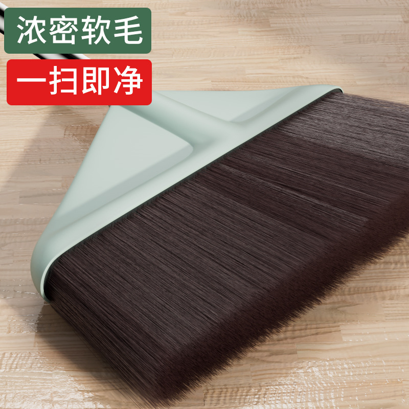 Broom Single Household Single Handle Sweeping Broom Soft Hair Extra-large Broom Combination Non-stick Hair Long Handle Not Bending