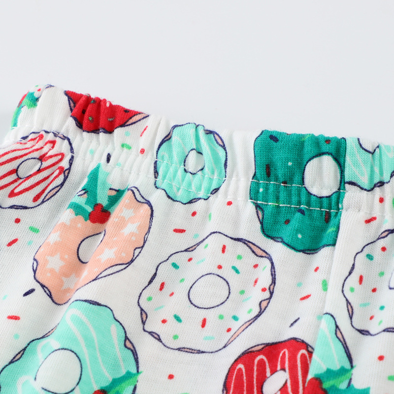 Amazon suministro de los niños dibujos animados algodón desgaste traje europeo y americano manga corta delgada pijamas niñas al por mayor