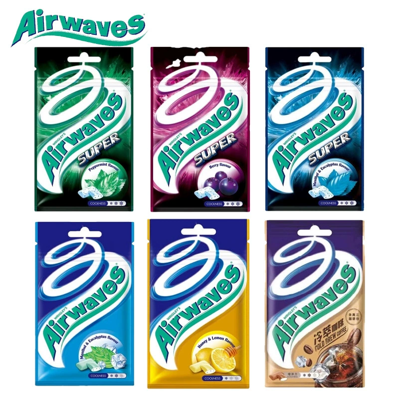 Спот Airwaves крутая волна жевательная резинка без сахара Мятный двор свежий дыхание супер прохладный