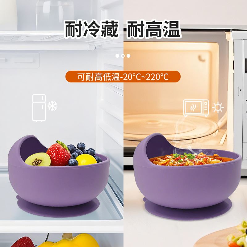 Vajilla de silicona para niños Juego de diez piezas Placa de comedor dividida Vajilla para bebés Cuenco de alimentos suplementarios Cuchara de silicona Tenedor Vajilla de alimentación para bebés