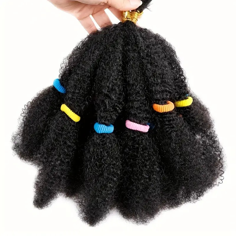 Peruca Caterpillar Afro kinky twist crochet trenzas de cabello Africano trenzas sucias 10