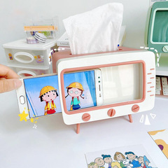 Cartoon creative DIY tissue box multi-function mobile phone holder multi-function TV box paper box decoration