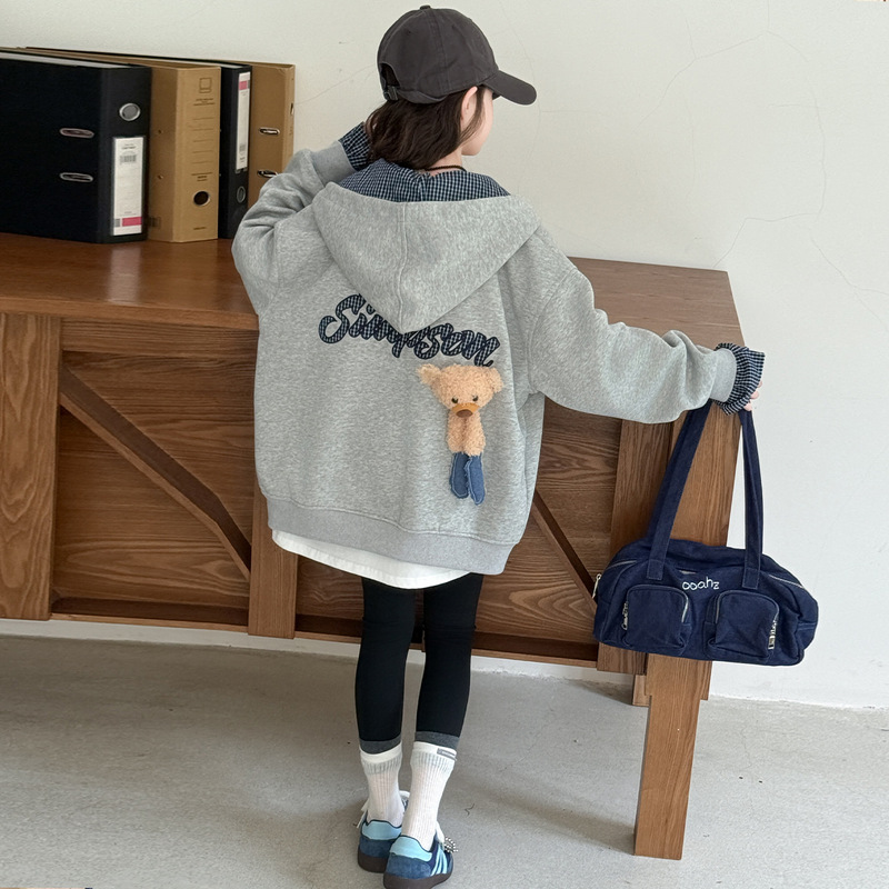 女童外套春秋款2025新款女孩儿童秋装时髦上衣女大童早秋卫衣开衫|undefined
