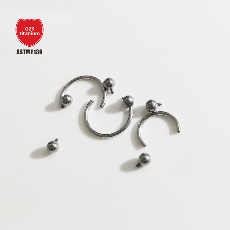 Pointed titanium steel lip stud product view