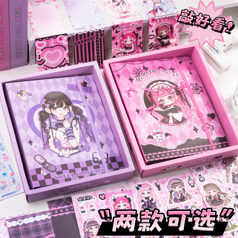 Kabu Bear Girl Heart Card Album Handwritten Diary Gift Box Two-in-One Children's Birthday Gift Anime Merchandise Activity Collection Notebook