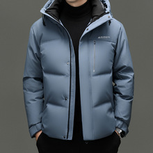 中年男士高端潮流保暖防寒白鸭绒羽绒服2025冬季新款休闲时尚外套