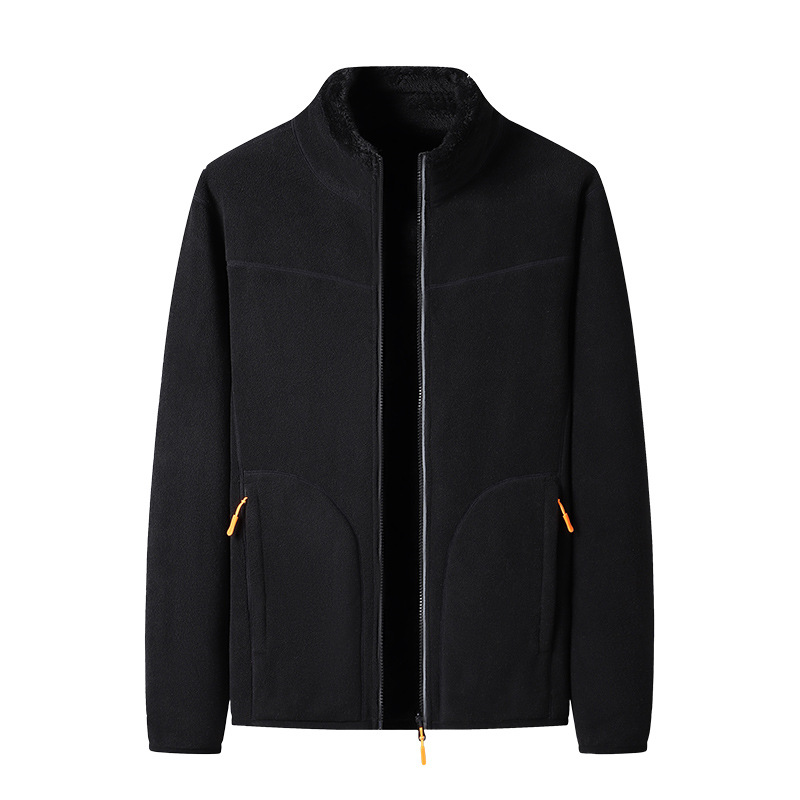 Transfronteriza al aire libre de doble cara desgaste collar de pie polar pareja de otoño e invierno de los hombres y las mujeres de lana de coral polar engrosada cálido