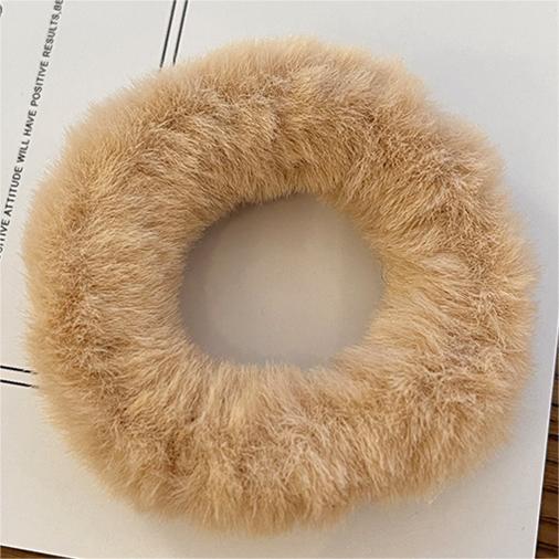 Cubierta de cuero anillo de goma cuerda de pelo peludo cuerda de pelo banda de goma banda de pelo corbata femenina cuerda de pelo tocado felpa Otoño e Invierno Intestino pequeño