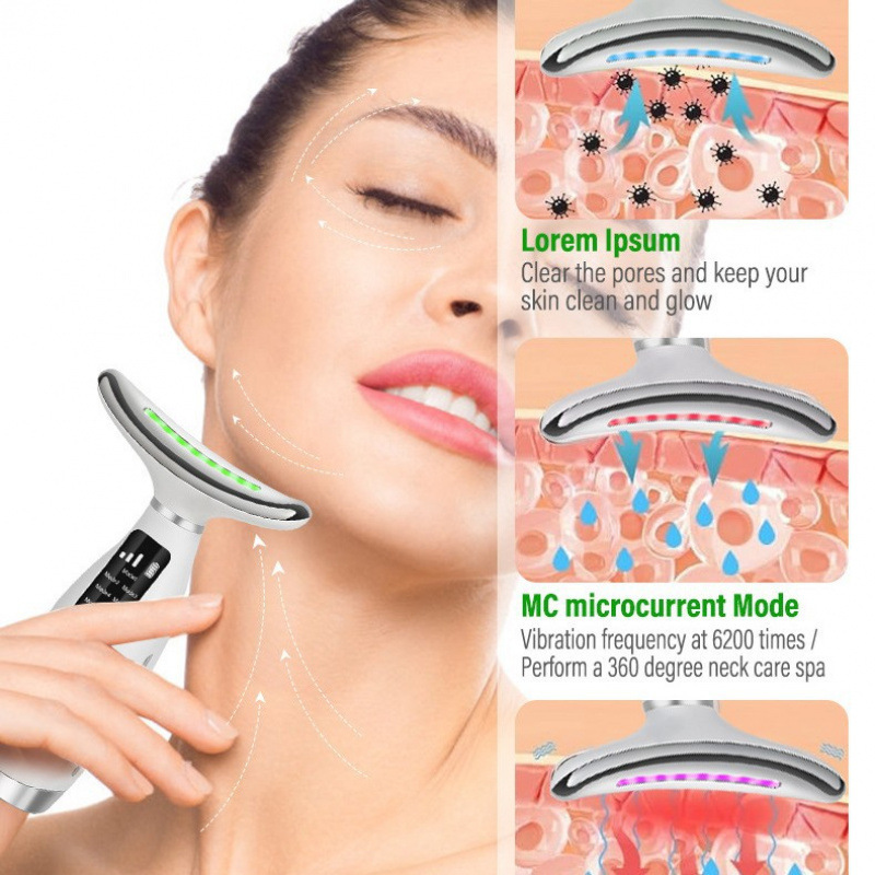 Instrumento de belleza de cuello, instrumento de belleza de cuello, instrumento de estatura de cuello, instrumento de masaje de estatura de cuello y cara de doble propósito de microcorriente, instrumento antiarrugas