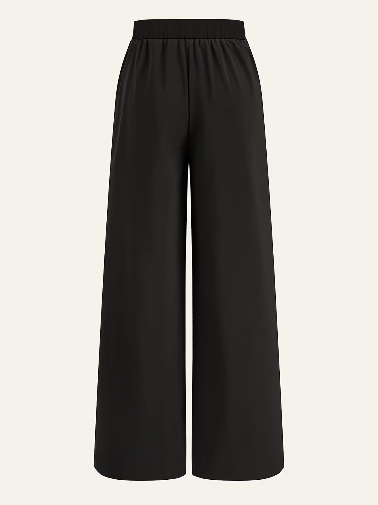 Gold Milan Print Loose-fitting Spring And Autumn Women's Casual Elastic Waist W'w Wide-leg Pants_ecoleips.com
