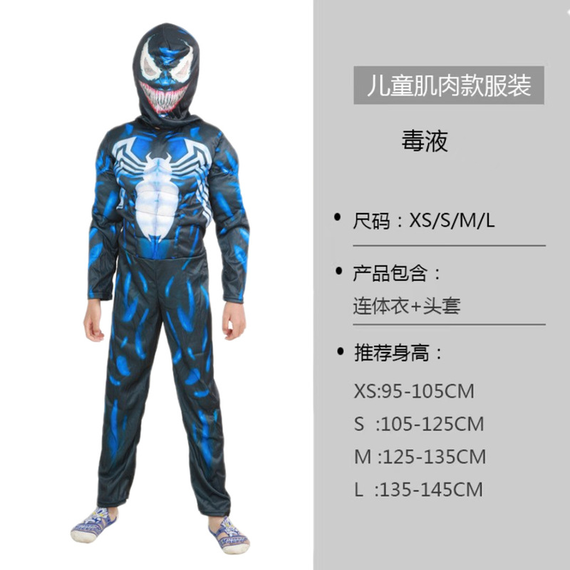 万圣节cos儿童美国队长钢铁侠绿巨人衣服蝙蝠蜘i蛛侠肌肉演出服装|undefined