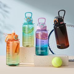 High-Quality Appearance Sports Water Bottle Summer Large Capacity Fitness Water Jug Outdoor Portable Fresh Style Student Straw Travel Cup