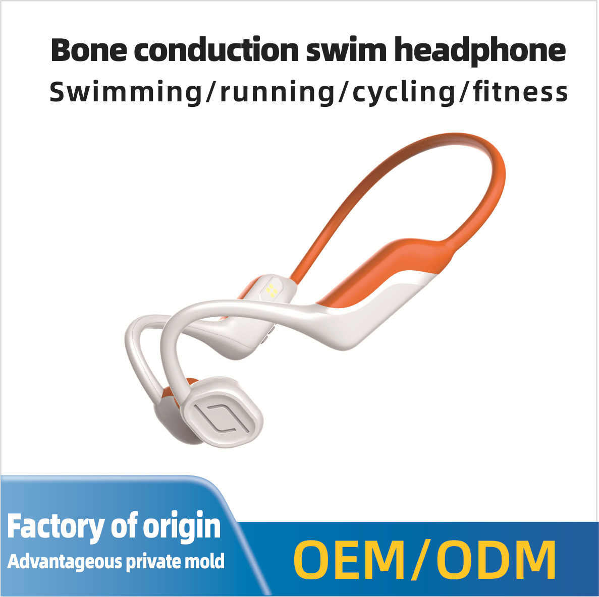 Factory Direct Sales Cross-Border New Flagship Bone Conduction Bluetooth Headset 2025 Sports Swimming Super Waterproof Battery Life