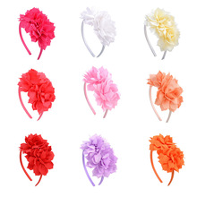 欧美儿童发饰女童发箍纯色布料玫瑰花头箍可爱公主发卡厂家批发