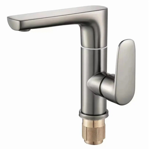 Factory wholesale 304 stainless steel basin hot and cold faucet bathroom bathroom counter basin 360 rotating water outlet