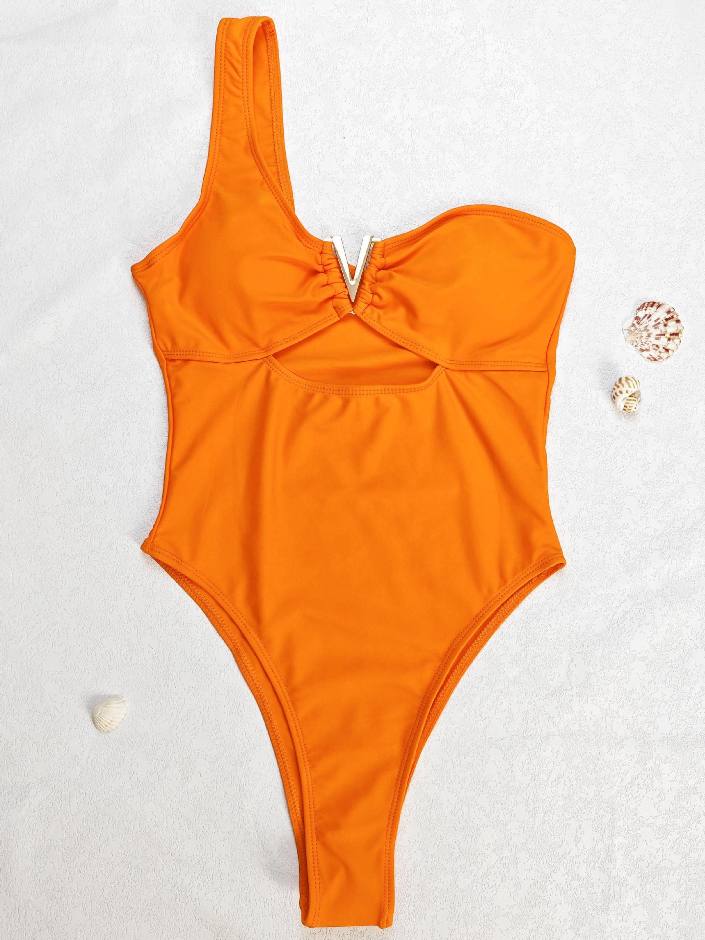 Swimsuit fabric and design close-up