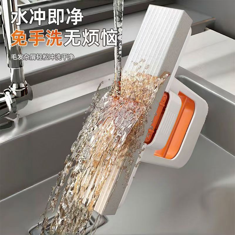 家用桌面干湿吸水迷你手持小拖把免手洗清理室内两用小型胶棉拖把|undefined
