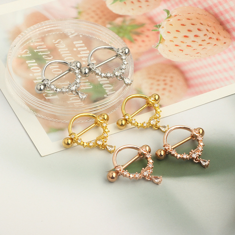 Pointed titanium steel lip stud product view