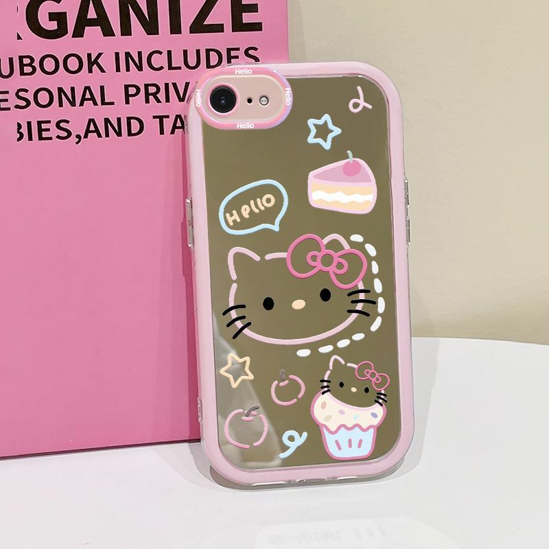 Aplicable a Apple 16e funda para teléfono móvil dibujos animados nuevo iphone16e funda para teléfono móvil Apple 16 todo incluido espejo femenino ktcat