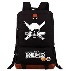 外贸热款海贼王路飞酷炫印花青少年学生书包大容量旅行包电脑包