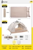 Two-door two-veil (1-2 people model) beige + double-person sponge inflatable sleeping mat + picnic mat + moisture-proof mat