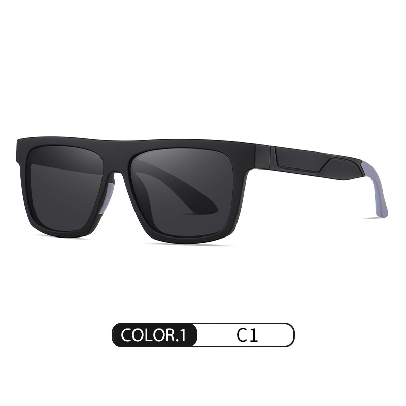 Nuevo espejo polarizador para hombre S11104 moda pintura elástica TR montura cuadrada gafas de sol gafas de sol anti-ultravioleta de pesca