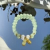 Imitation of natural green agate good peanut bracelet#SZ516