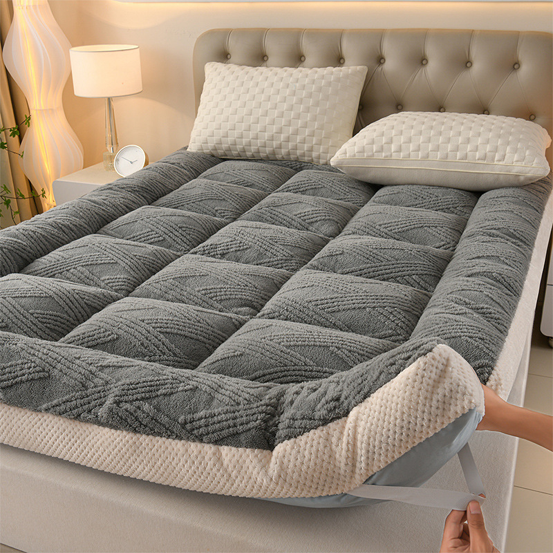 Warm Taffeta Velvet Mattress for Home Bedroom, Tatami Mat, Thickened Mattress for Student Dormitory Rental, Single Soft Mattress