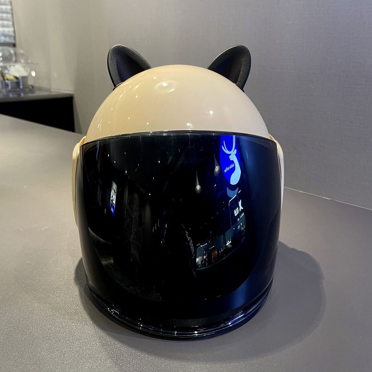 Winter Electric Motorcycle Helmet 3C Certified Cat Ear