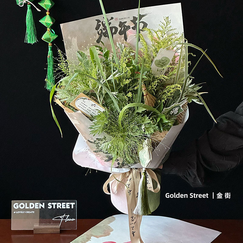 Huaxi Boat Boat Bucket Material de embalaje lino retro bucket material de embalaje floral florista