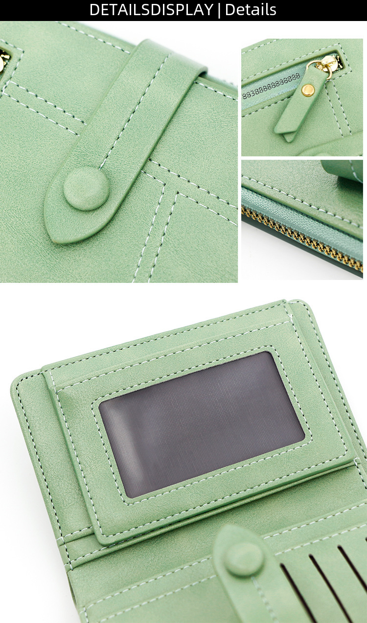 Portefeuille court pour femme de style japonais, petit portefeuille parfumé en cuir PU, porte-monnaie à fermeture éclair, 20 % de réduction sur le prix de gros_voghion.com