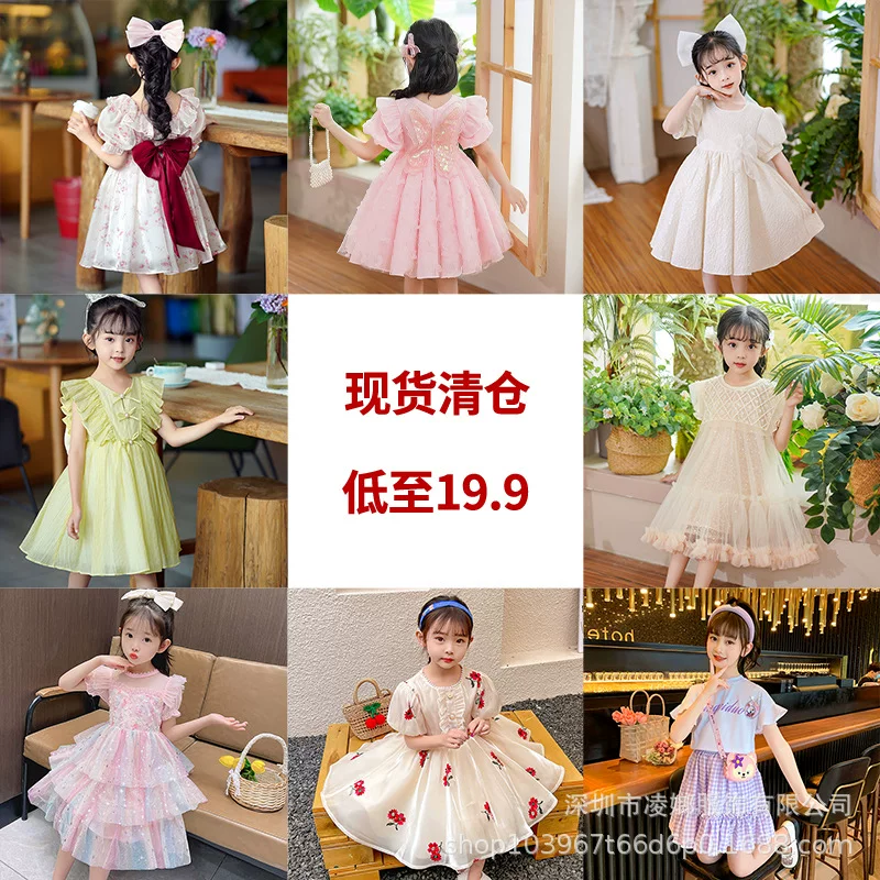 Летнее платье, юбка, с коротким рукавом, в стиле вестерн, 3-12 лет