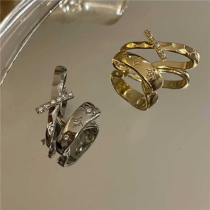 Großhandel Schmuck Retro-sterne-mikro-intarsien-ohr-knochen-clip Nihaojewelry display picture 6