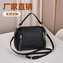 厂家直销定制2025跨境批发真皮女包设计感大容量韩版手提斜挎包