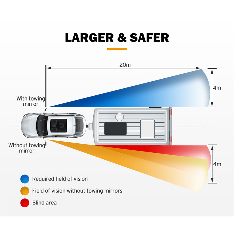 Espejo retrovisor eléctrico de gran campo de visión plegable para Nissan Patrol Y62 2013 - on