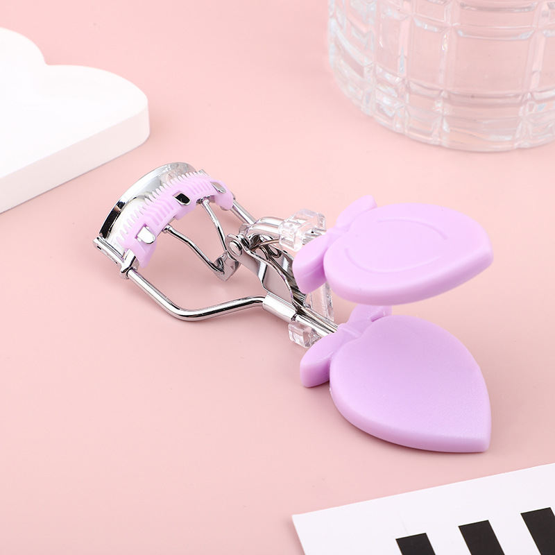 Nuevo rizador de pestañas con mango de melocotón, rímel de belleza, rizado, estereotipo de pestañas, pestañas hermosas, herramientas auxiliares de belleza