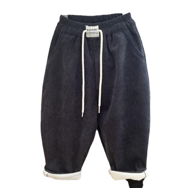 Bambini inverno un pezzo velluto a coste per ragazzi e ragazze coreani tinta unita etichetta lungo con velluto a righe dritto_voghion.com