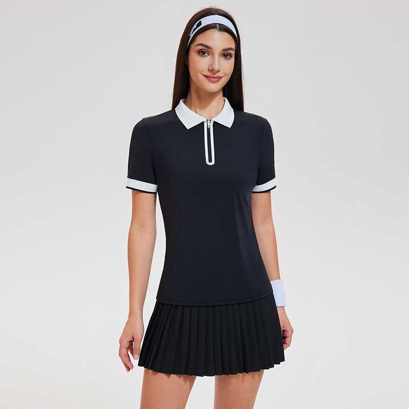 Nuevo conjunto deportivo Caijue para mujer, camiseta polo de manga corta para verano, falda para correr, fitness y tenis.