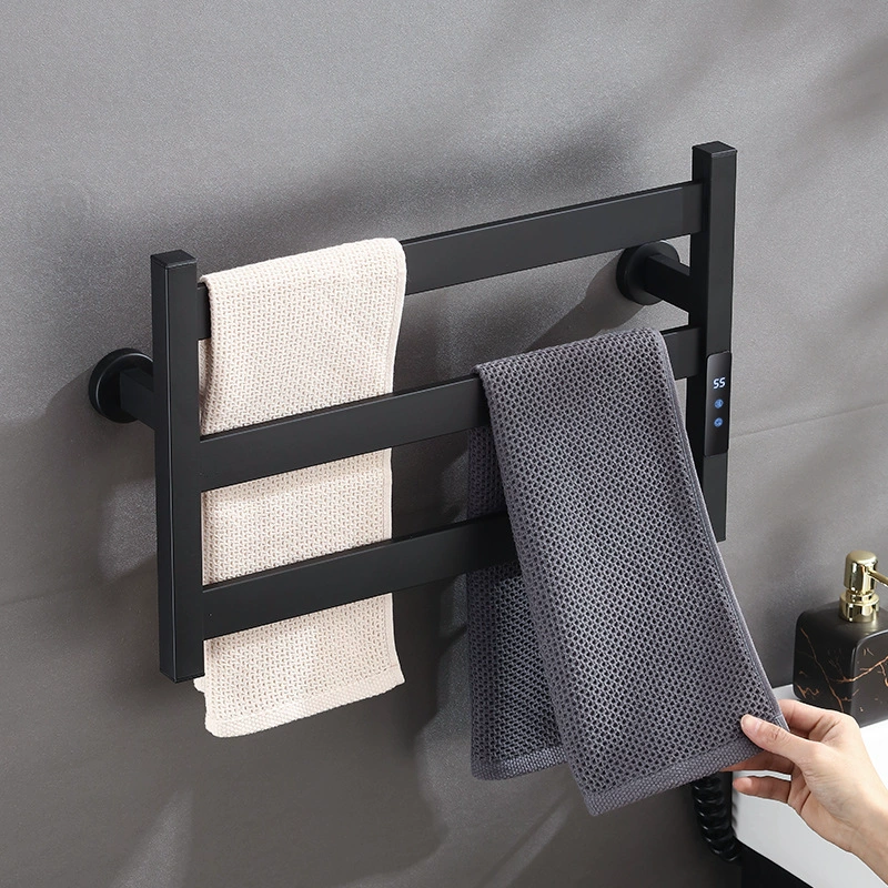 Трансграничная умная электрическая вешалка для полотенец из нержавеющей стали с подогревом и постоянной температурой, без дырокола, вешалка для полотенец для ванной комнаты Amazon